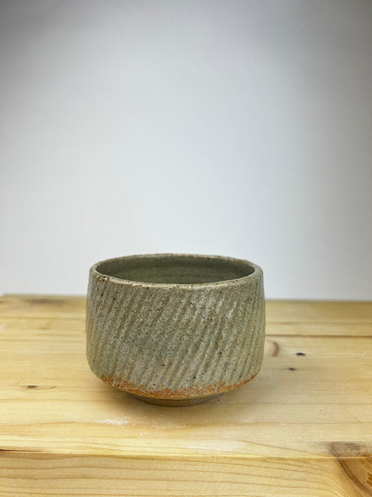 Textured celadon cup