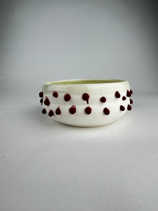 Red gloop matcha bowl