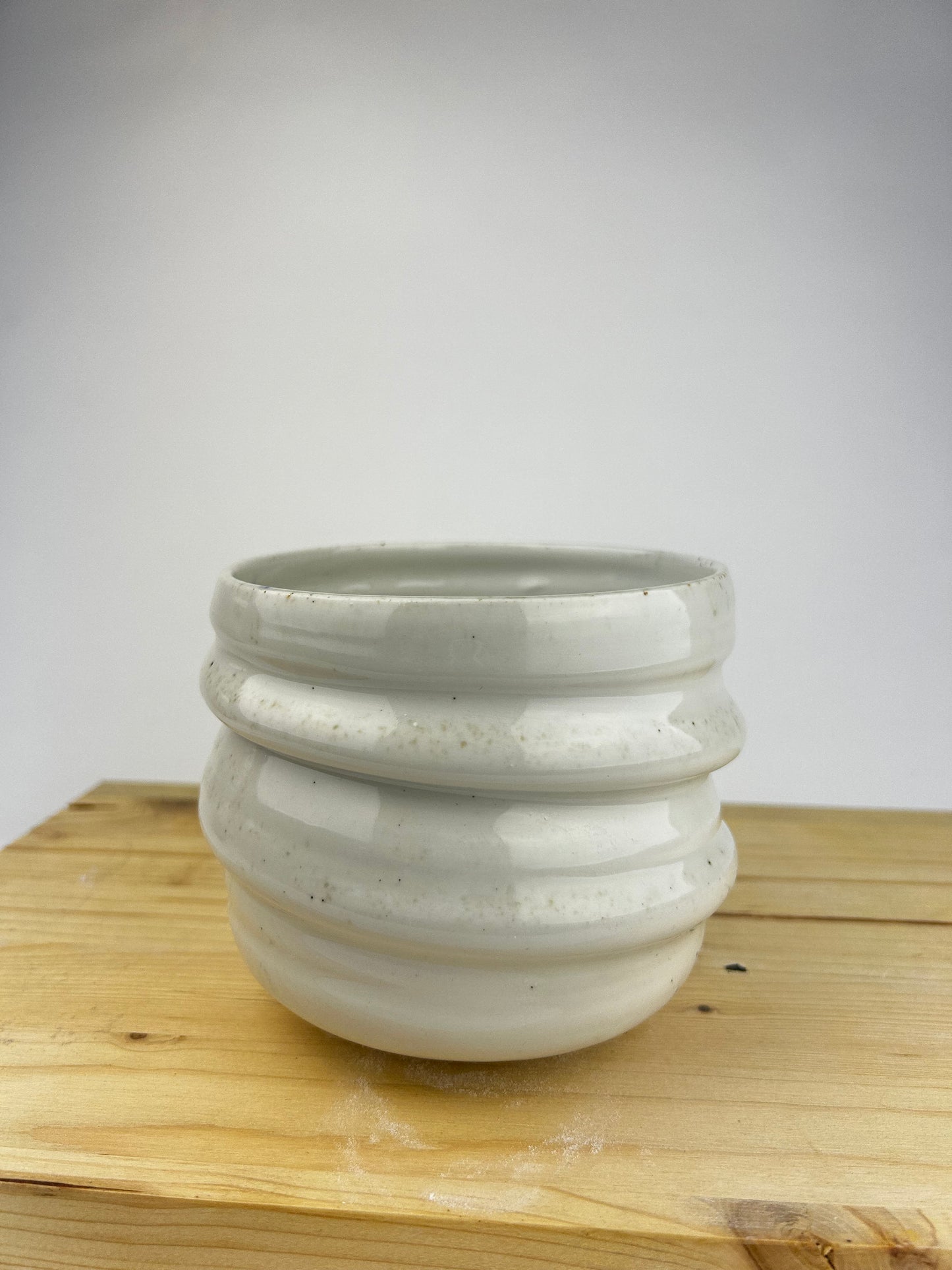Spiral porcelain vase