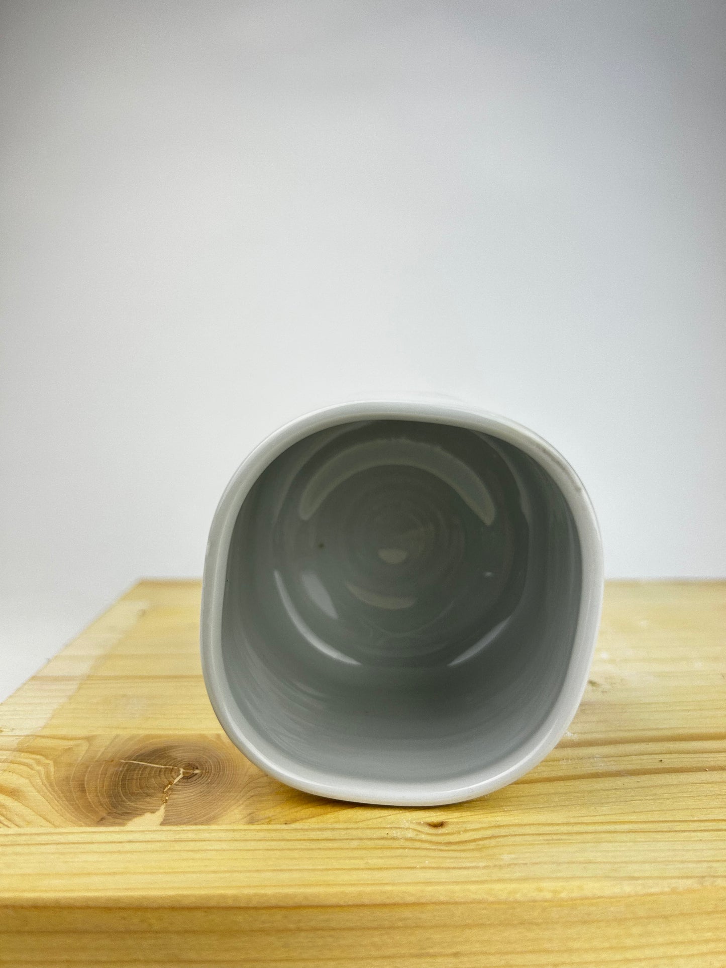 Square porcelain cup