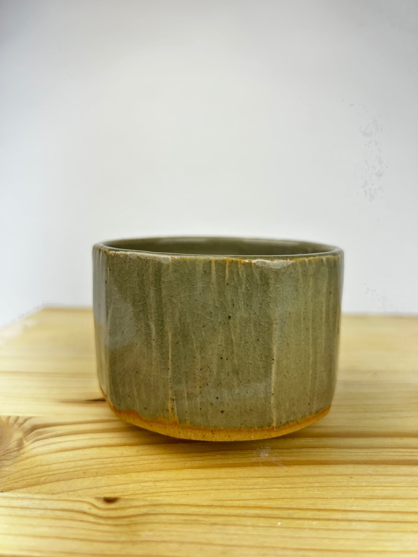 Square celadon cup