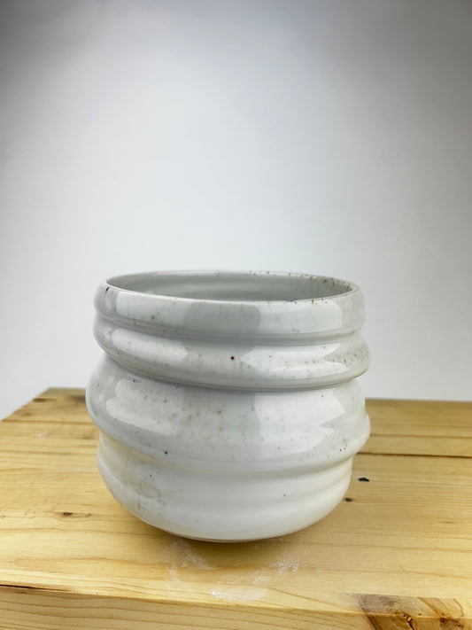 Spiral porcelain vase