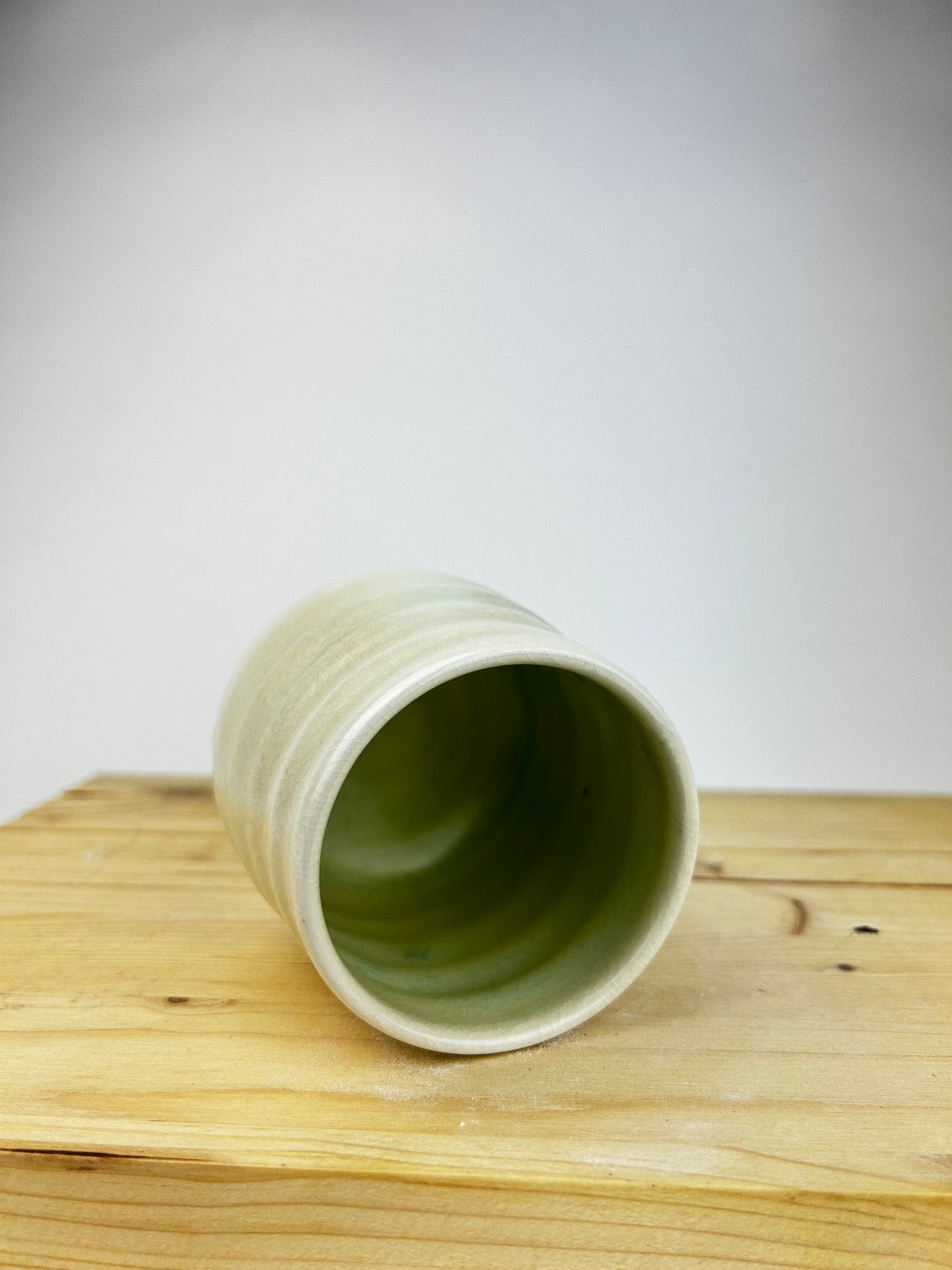 Spiral porcelain cup