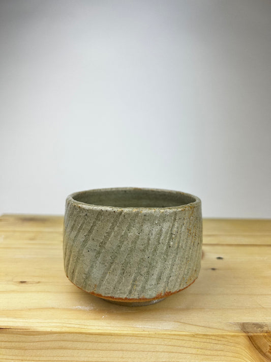 Textured celadon cup