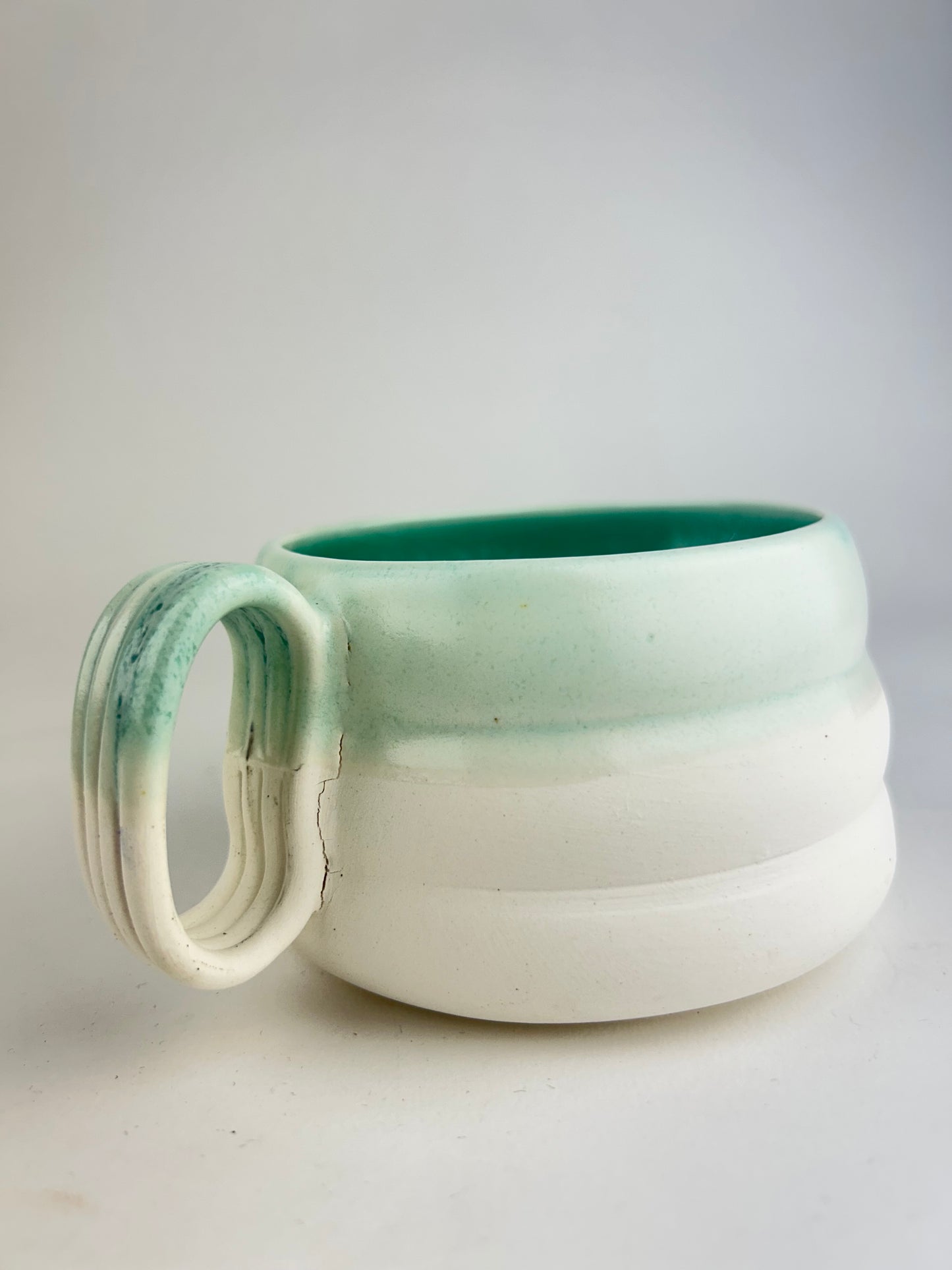 Blue oil mug