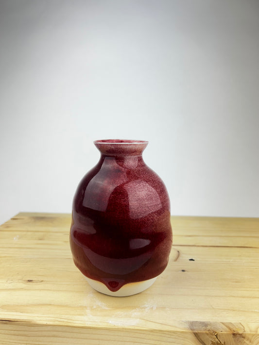 Red porcelain vase