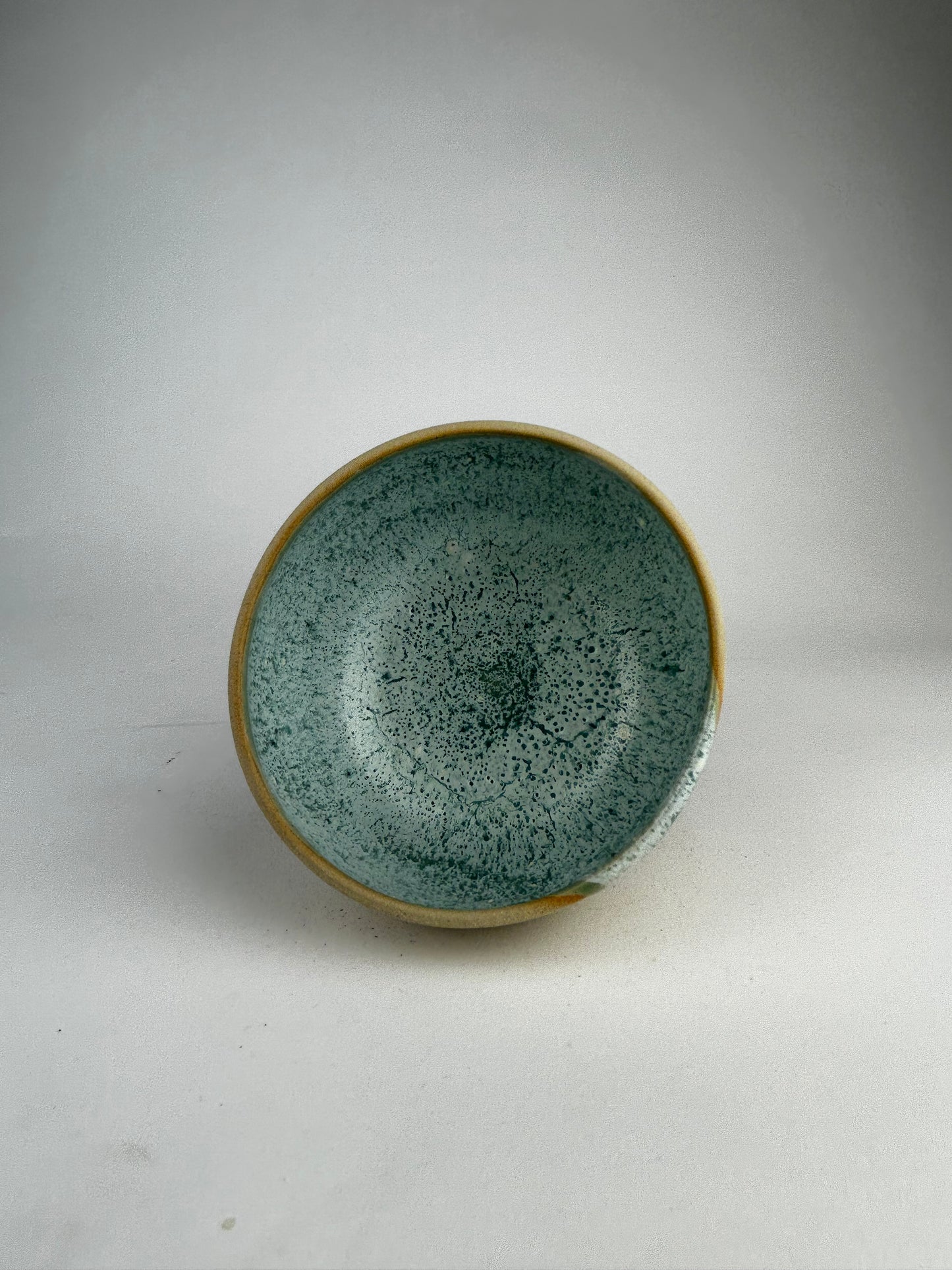 Blue oil bowl