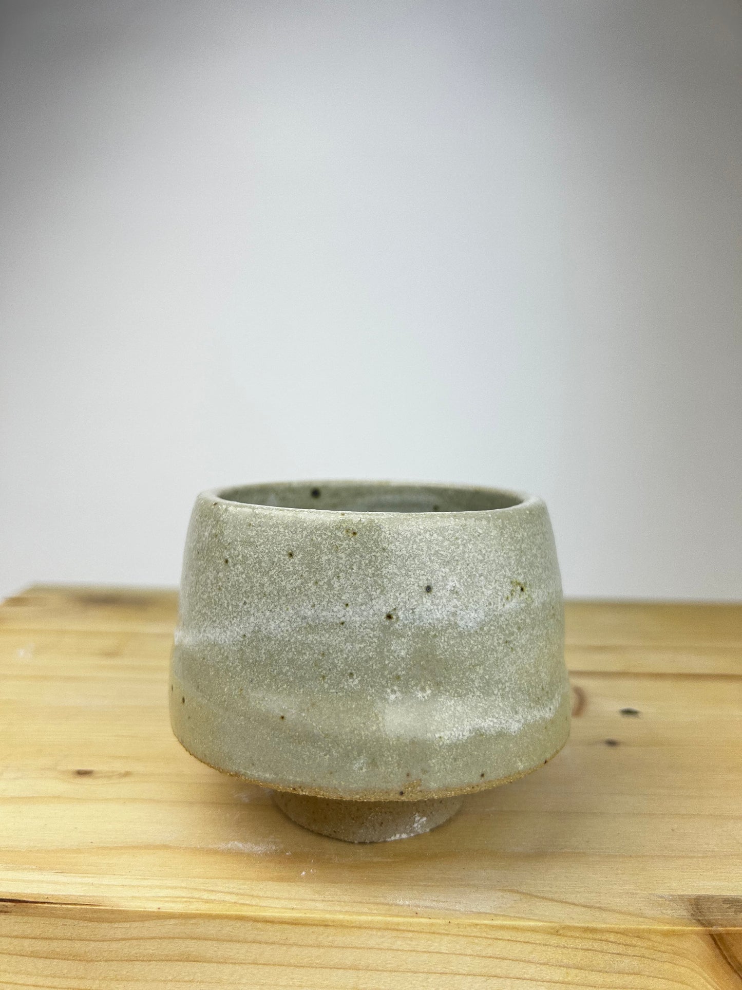 Blue wood cup