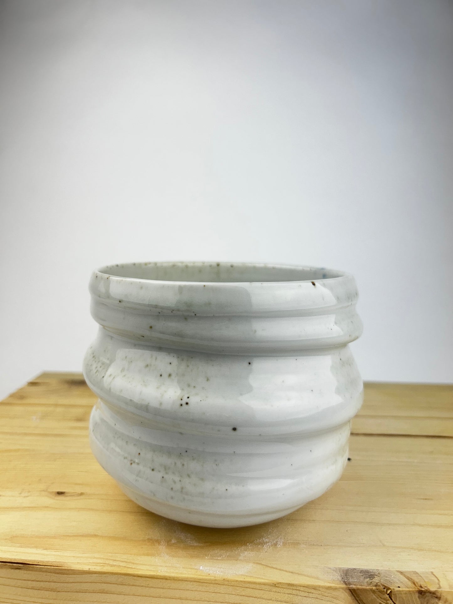 Spiral porcelain vase