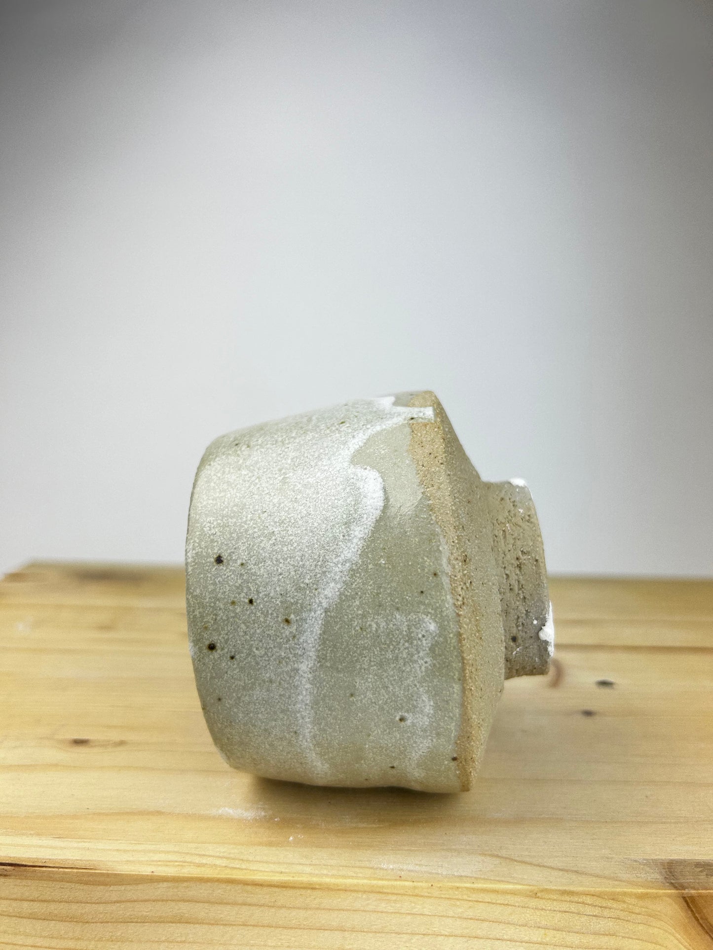 Blue wood cup