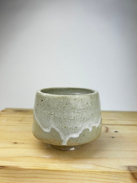 Blue wood cup