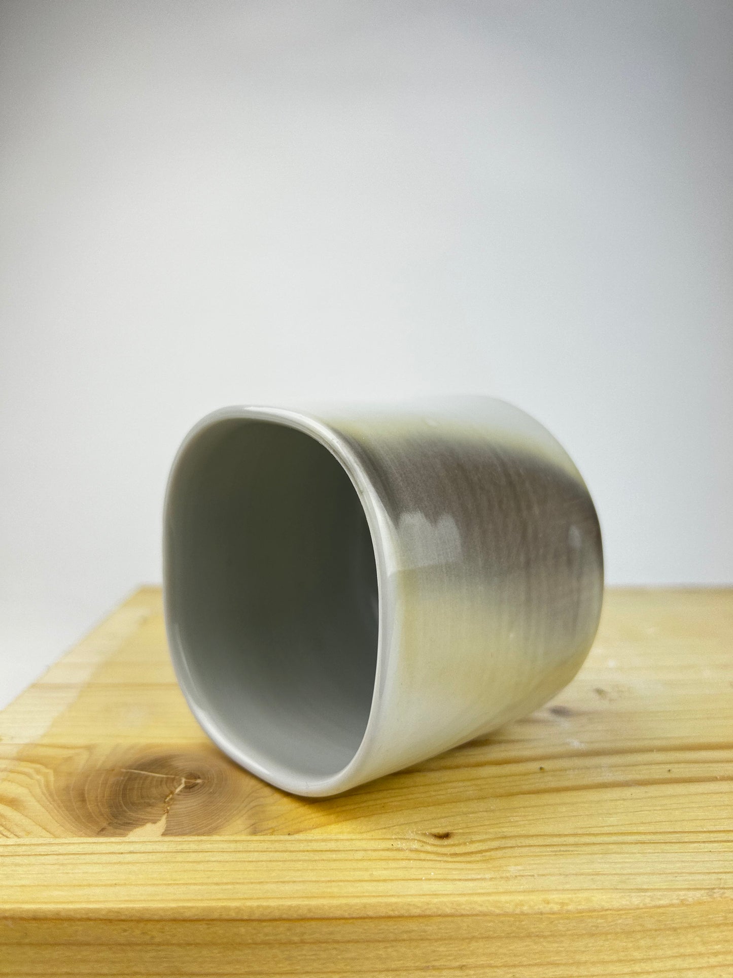 Square porcelain cup