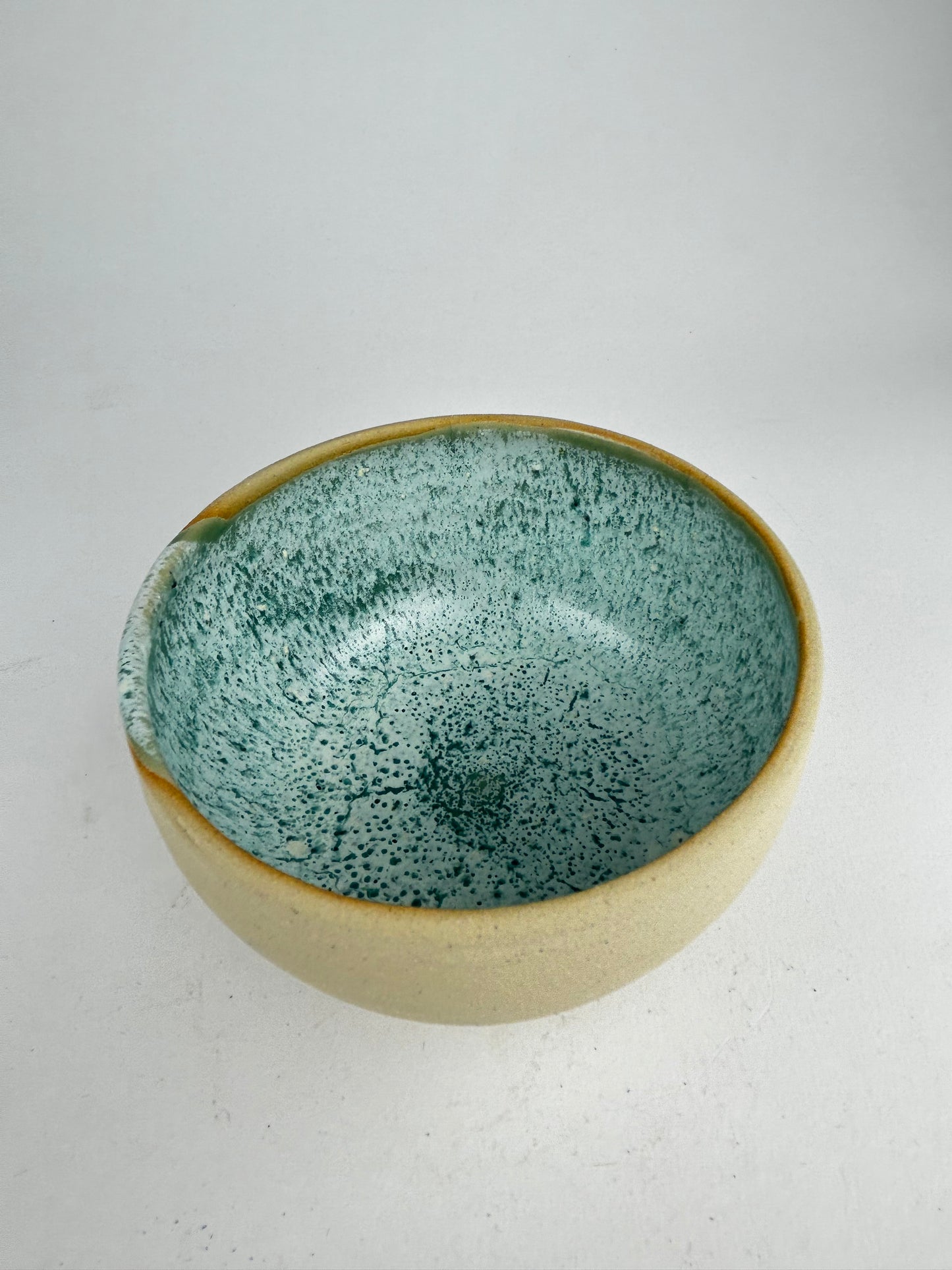 Blue oil bowl