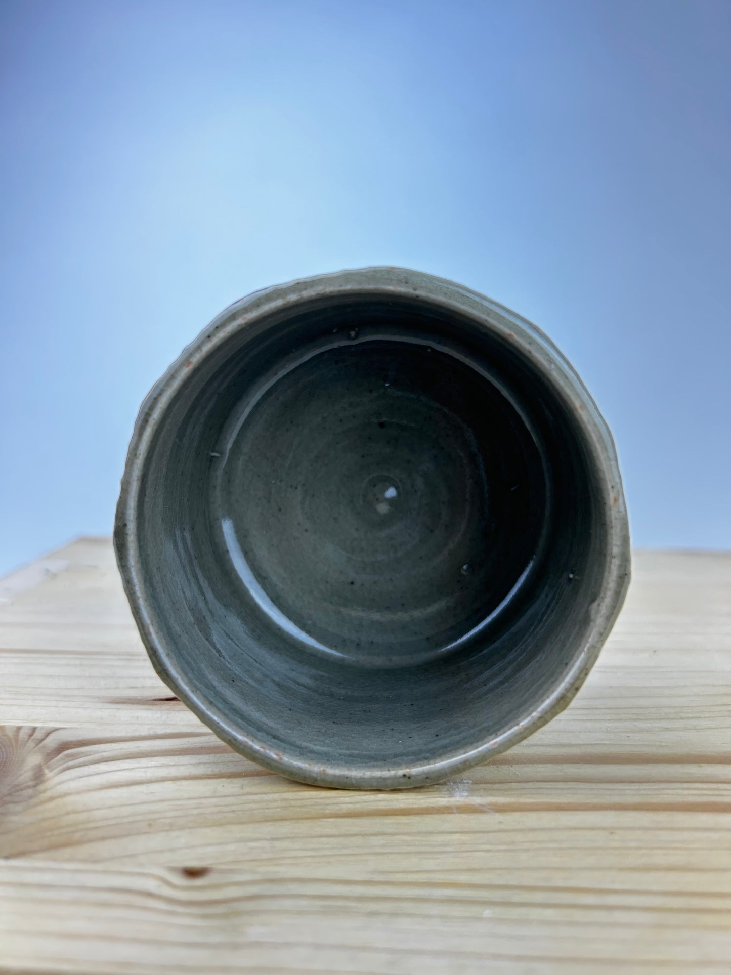 Square celadon cup