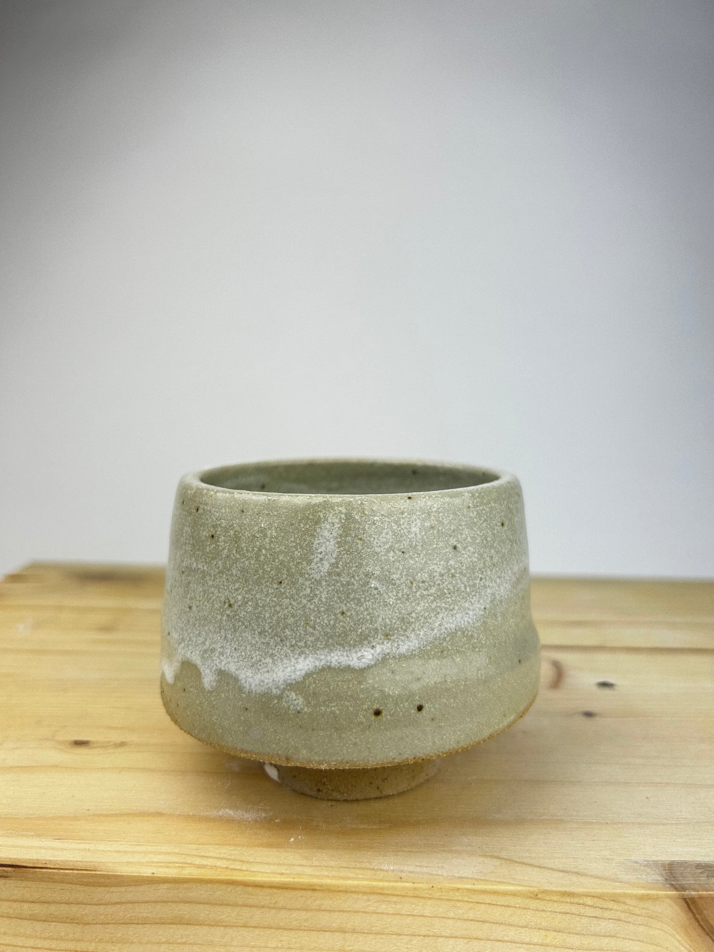 Blue wood cup