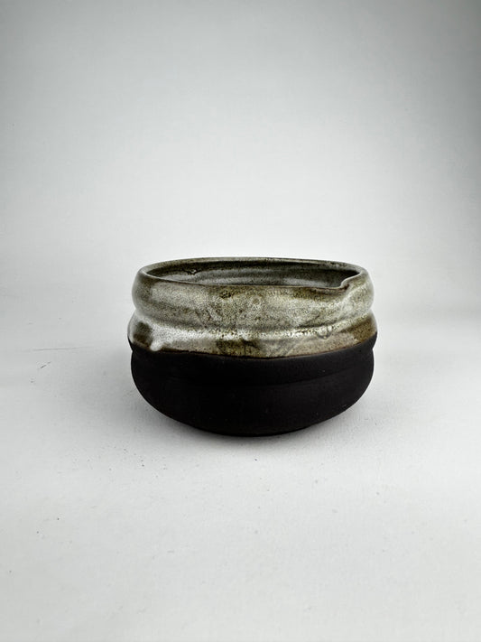 Brown oil matcha bowl