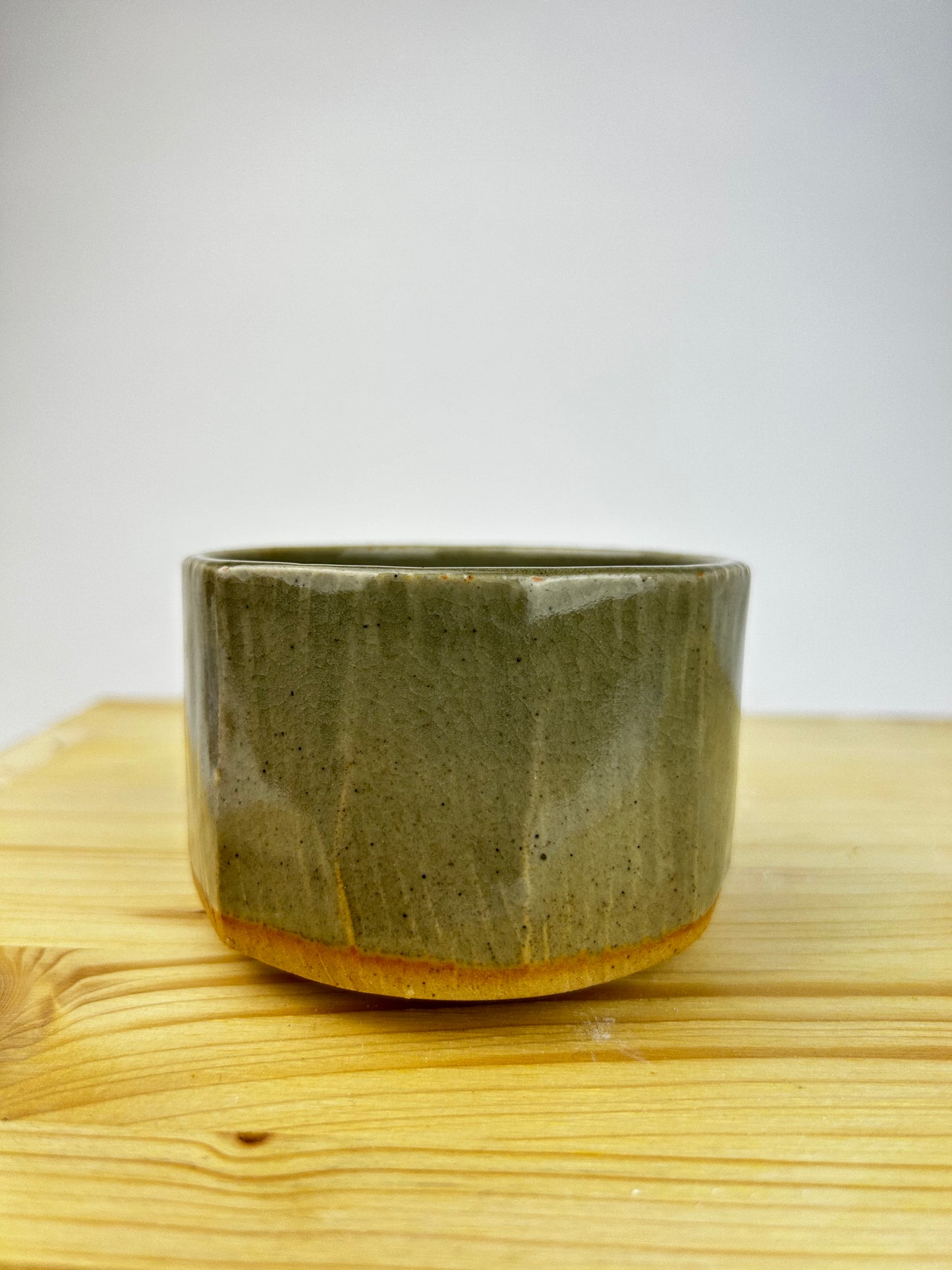 Square celadon cup