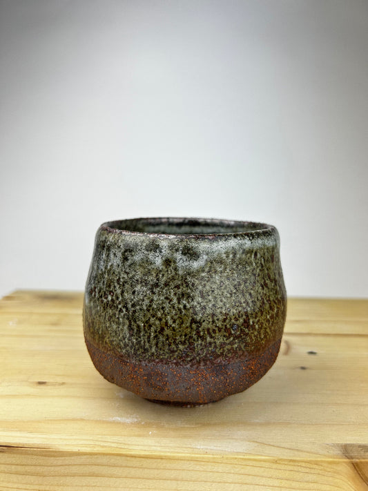 Blue wood cup